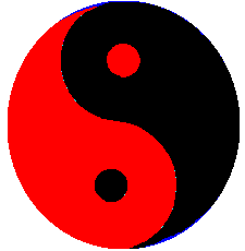 yinn-yang rouge et noir