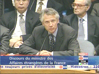 DE VILLEPIN  L'ONU