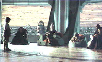 Le jeune Anakin devant le Grand Conseil des Jedi