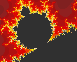 L'ensemble de Mandelbrot.