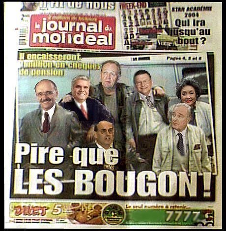 Caricature du Journal de Montral du 14 fvrier 2004  avec LIEN vers SCANDALE AU CANADA